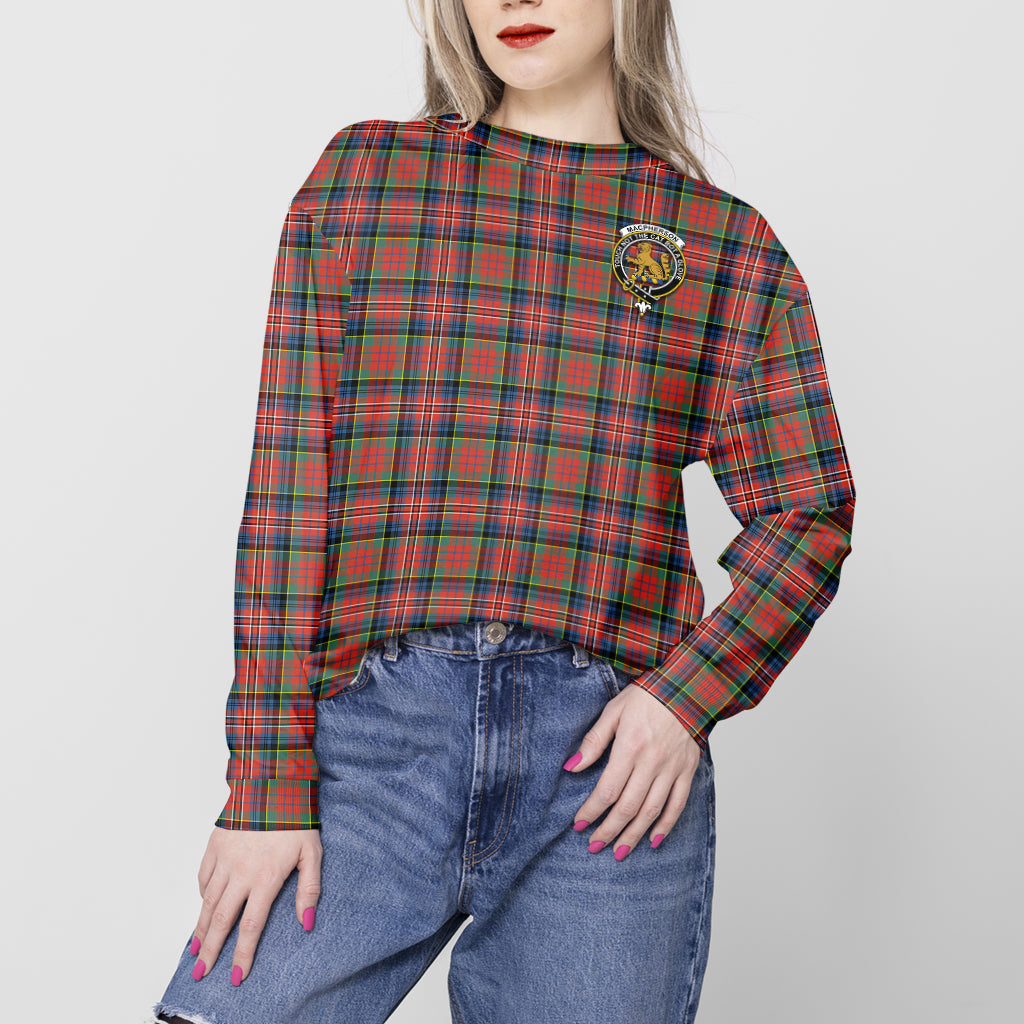 MacPherson Ancient Tartan Sweatshirt with Family Crest - Tartan Vibes Clothing