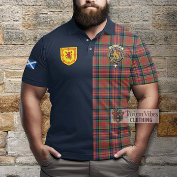 MacPherson Ancient Tartan Polo Shirt Alba with Scottish Lion Royal Arm Half Style