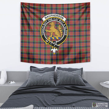 MacPherson Ancient Tartan Tapestry Wall Hanging and Home Decor for Room with Family Crest