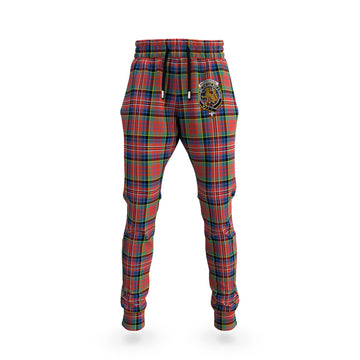 MacPherson Ancient Tartan Joggers Pants with Family Crest