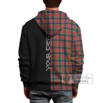 MacPherson Ancient Tartan Hoodie with Family Crest and Half Of Me Style