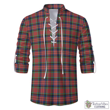 MacPherson Ancient Tartan Men's Scottish Traditional Jacobite Ghillie Kilt Shirt