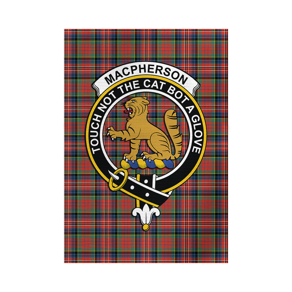 MacPherson Ancient Tartan Flag with Family Crest - Tartan Vibes Clothing