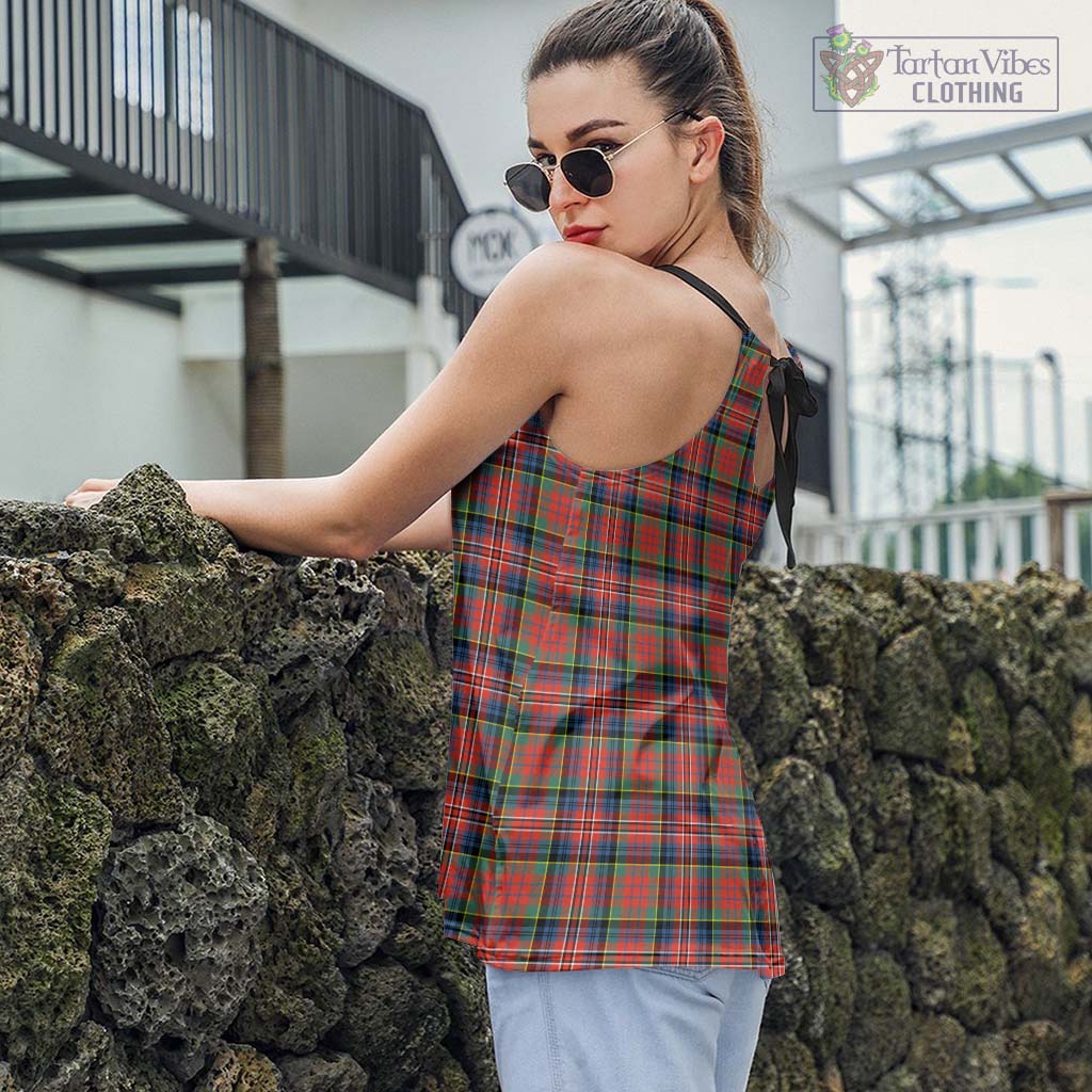 Tartan Vibes Clothing MacPherson Ancient Tartan Loose Halter Neck Camisole