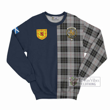 MacPherson Dress Tartan Sweatshirt Alba with Scottish Lion Royal Arm Half Style