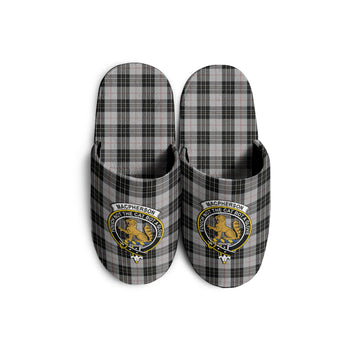 MacPherson Dress Tartan Home Slippers with Family Crest