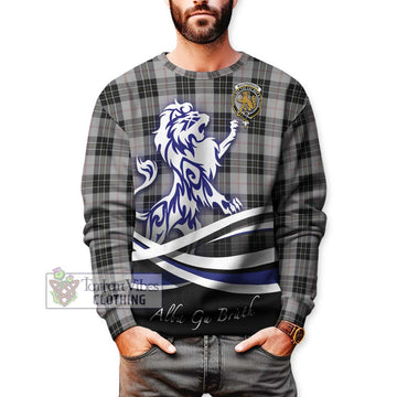 MacPherson Dress Tartan Sweatshirt with Alba Gu Brath Regal Lion Emblem