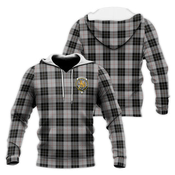 MacPherson Dress Tartan Knitted Hoodie with Family Crest