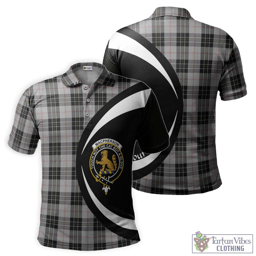 MacPherson Dress Tartan Men's Polo Shirt with Family Crest Circle Style Kid - Tartan Vibes Clothing