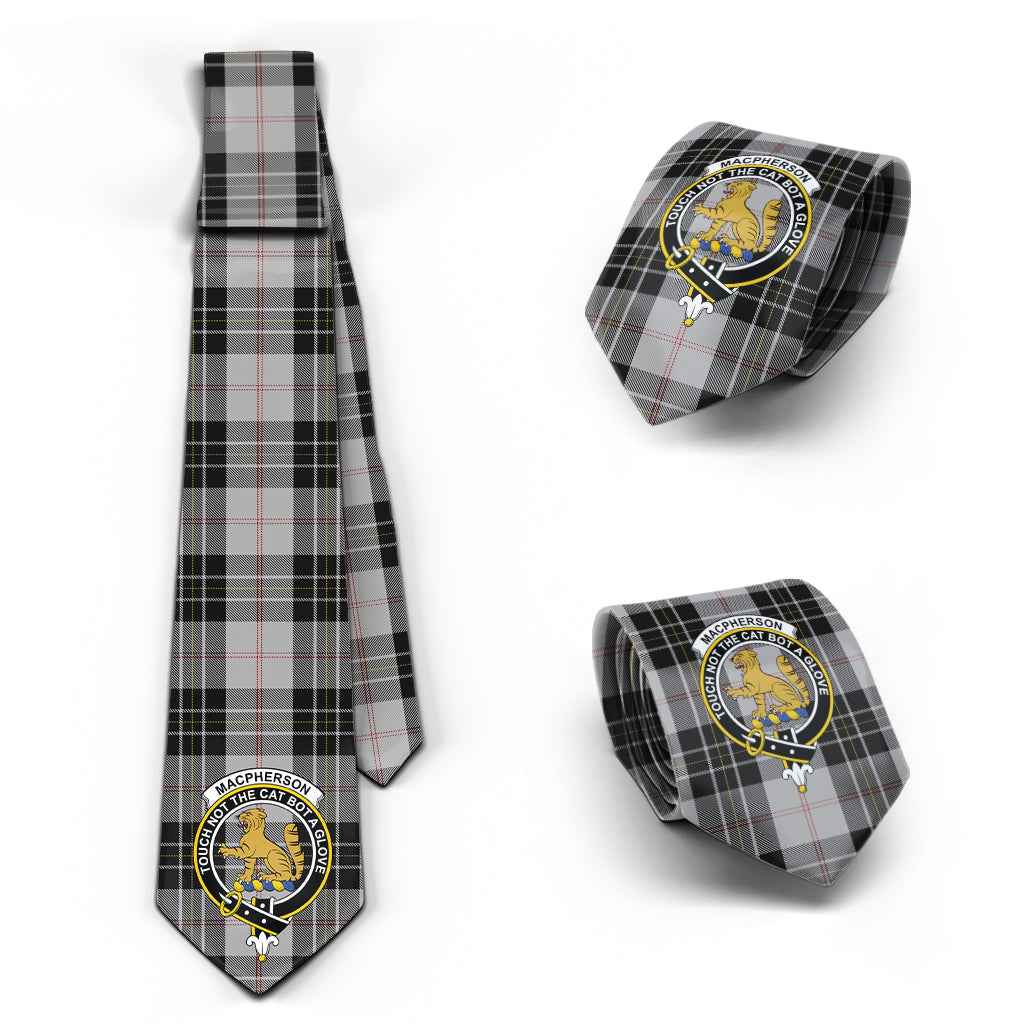 MacPherson Dress Tartan Classic Necktie with Family Crest Necktie One Size - Tartan Vibes Clothing