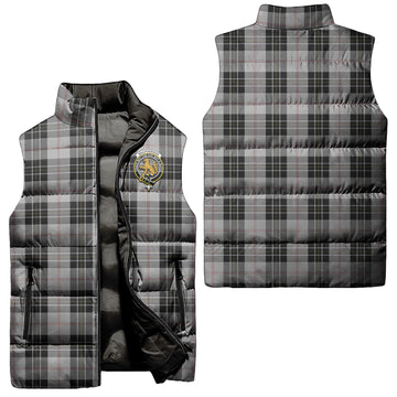 MacPherson Dress Tartan Sleeveless Puffer Jacket with Family Crest