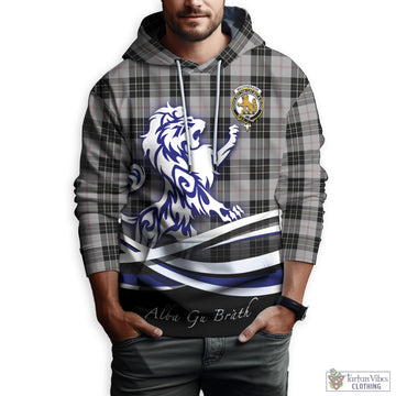 MacPherson Dress Tartan Hoodie with Alba Gu Brath Regal Lion Emblem