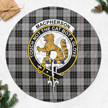 MacPherson Dress Tartan Christmas Tree Skirt with Family Crest