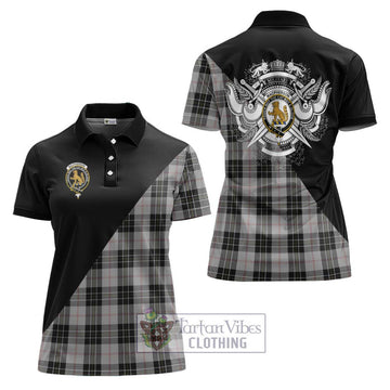 MacPherson Dress Tartan Women's Polo Shirt with Family Crest and Military Logo Style