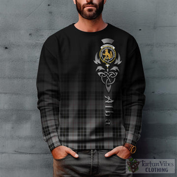 MacPherson Dress Tartan Sweatshirt Featuring Alba Gu Brath Family Crest Celtic Inspired