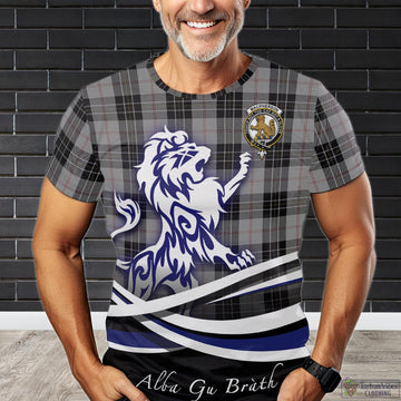 MacPherson Dress Tartan T-Shirt with Alba Gu Brath Regal Lion Emblem