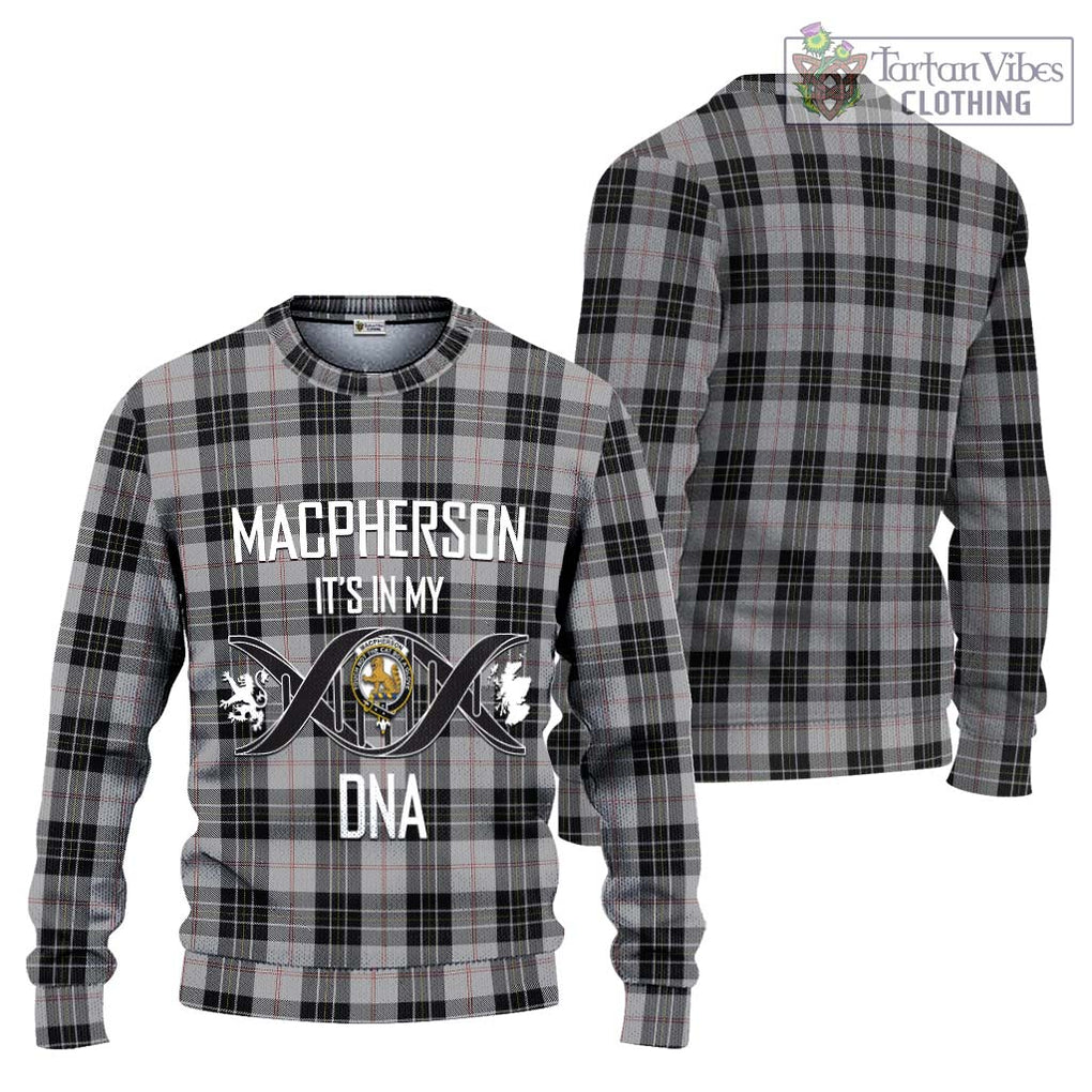 MacPherson Dress Tartan Knitted Sweater with Family Crest DNA In Me Style Unisex - Tartanvibesclothing Shop