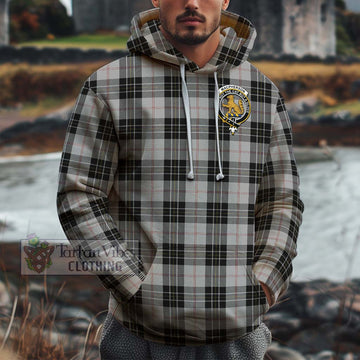 MacPherson Dress Tartan Cotton Hoodie with Family Crest