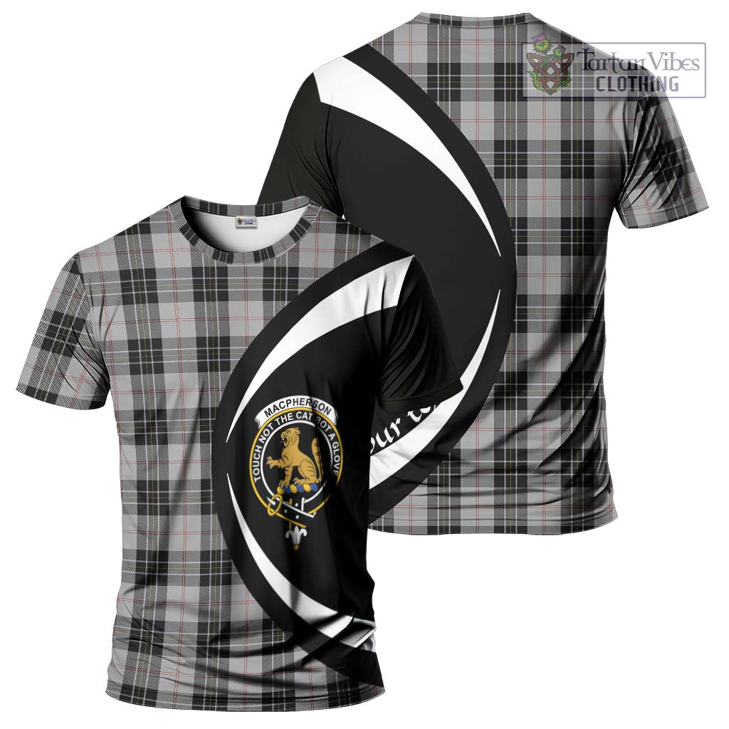 Tartan Vibes Clothing MacPherson Dress Tartan T-Shirt with Family Crest Circle Style