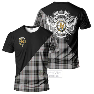 MacPherson Dress Tartan T-Shirt with Family Crest and Military Logo Style