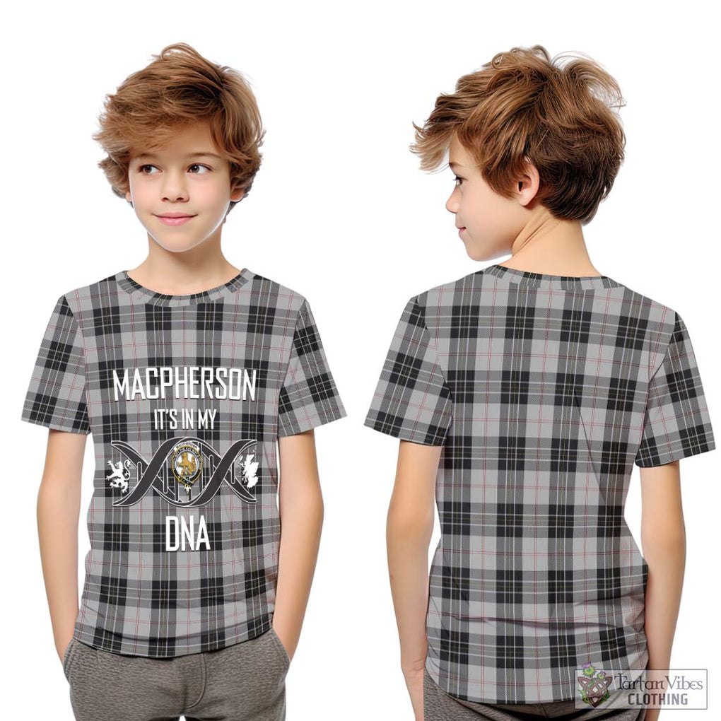 MacPherson Dress Tartan Kid T-Shirt with Family Crest DNA In Me Style Youth XL Size14 - Tartanvibesclothing Shop