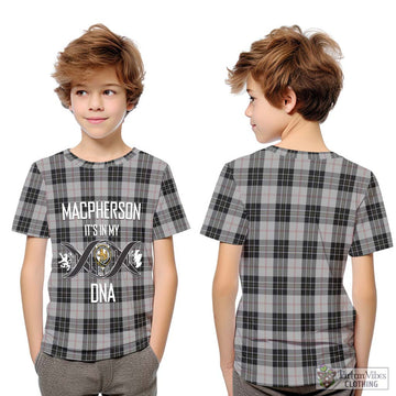 MacPherson Dress Tartan Kid T-Shirt with Family Crest DNA In Me Style