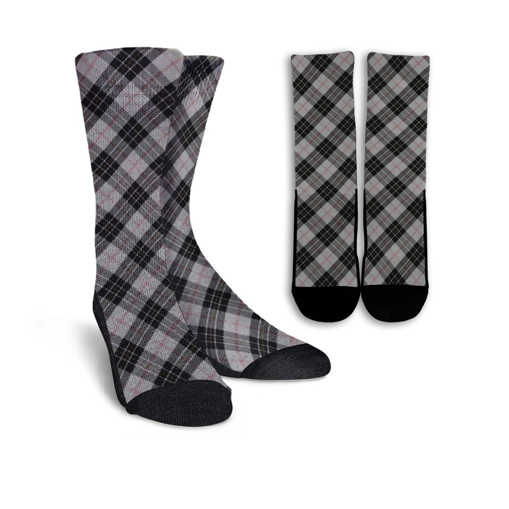 MacPherson Dress Tartan Crew Socks Cross Tartan Style - Tartanvibesclothing