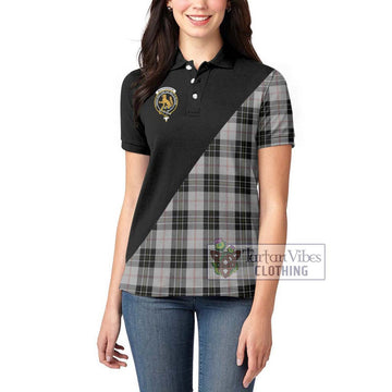 MacPherson Dress Tartan Women's Polo Shirt with Family Crest and Military Logo Style