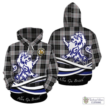 MacPherson Dress Tartan Hoodie with Alba Gu Brath Regal Lion Emblem