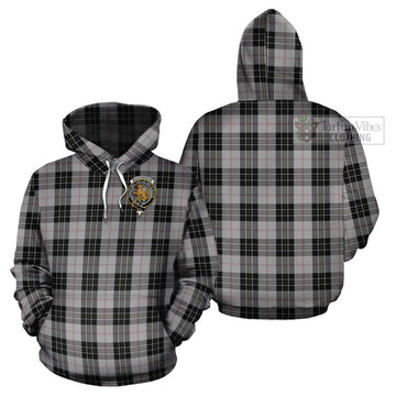 MacPherson Dress Tartan Cotton Hoodie with Family Crest