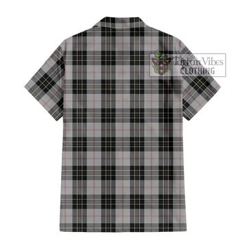 MacPherson Dress Tartan Short Sleeve Button Shirt with Family Crest DNA In Me Style