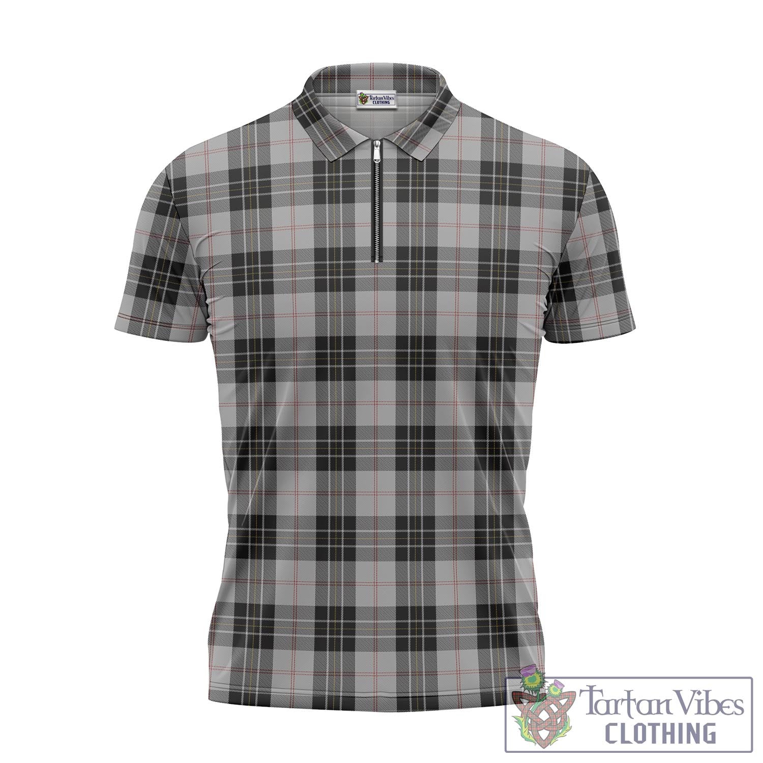 Tartan Vibes Clothing MacPherson Dress Tartan Zipper Polo Shirt