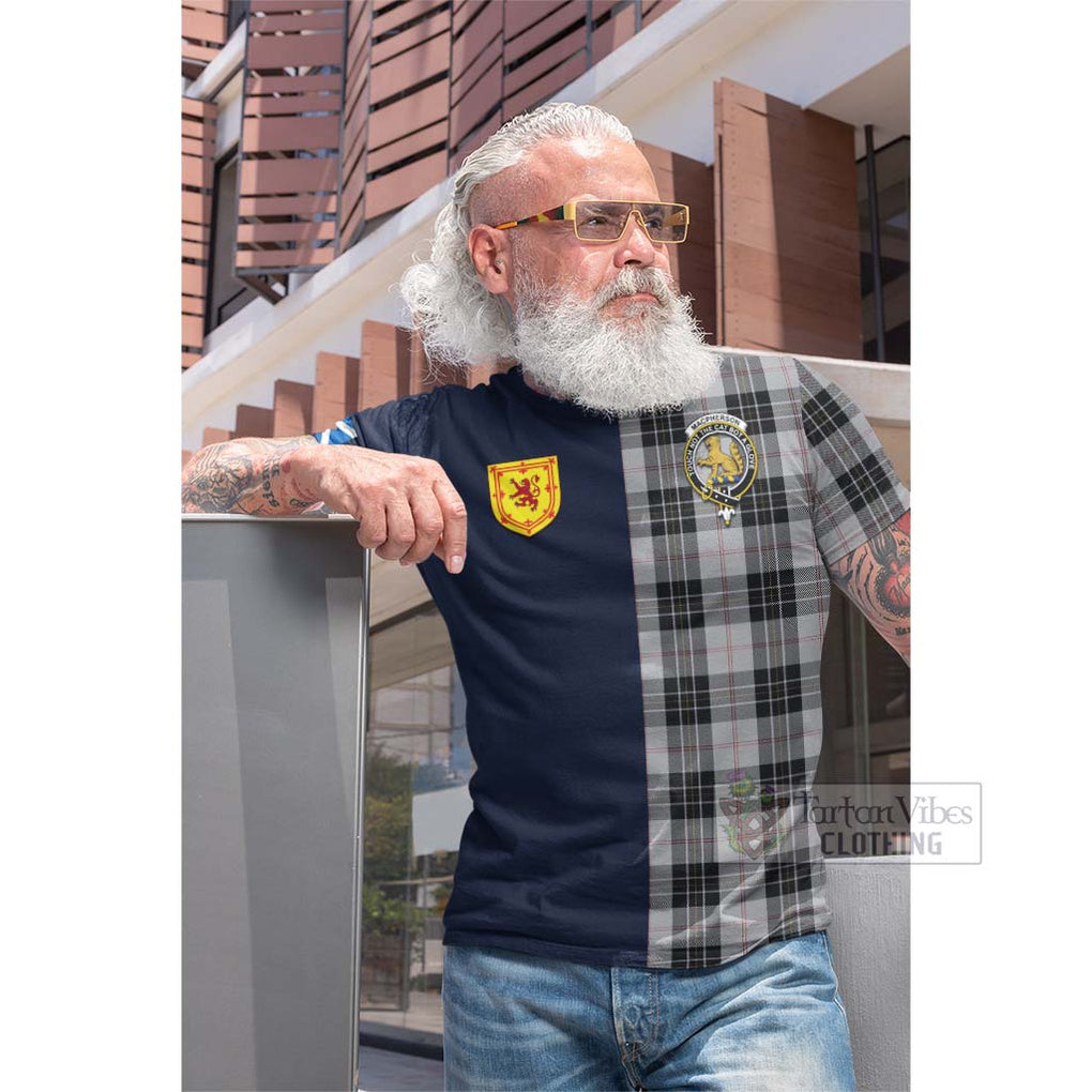 Tartan Vibes Clothing MacPherson Dress Tartan Cotton T-shirt with Scottish Lion Royal Arm Half Style