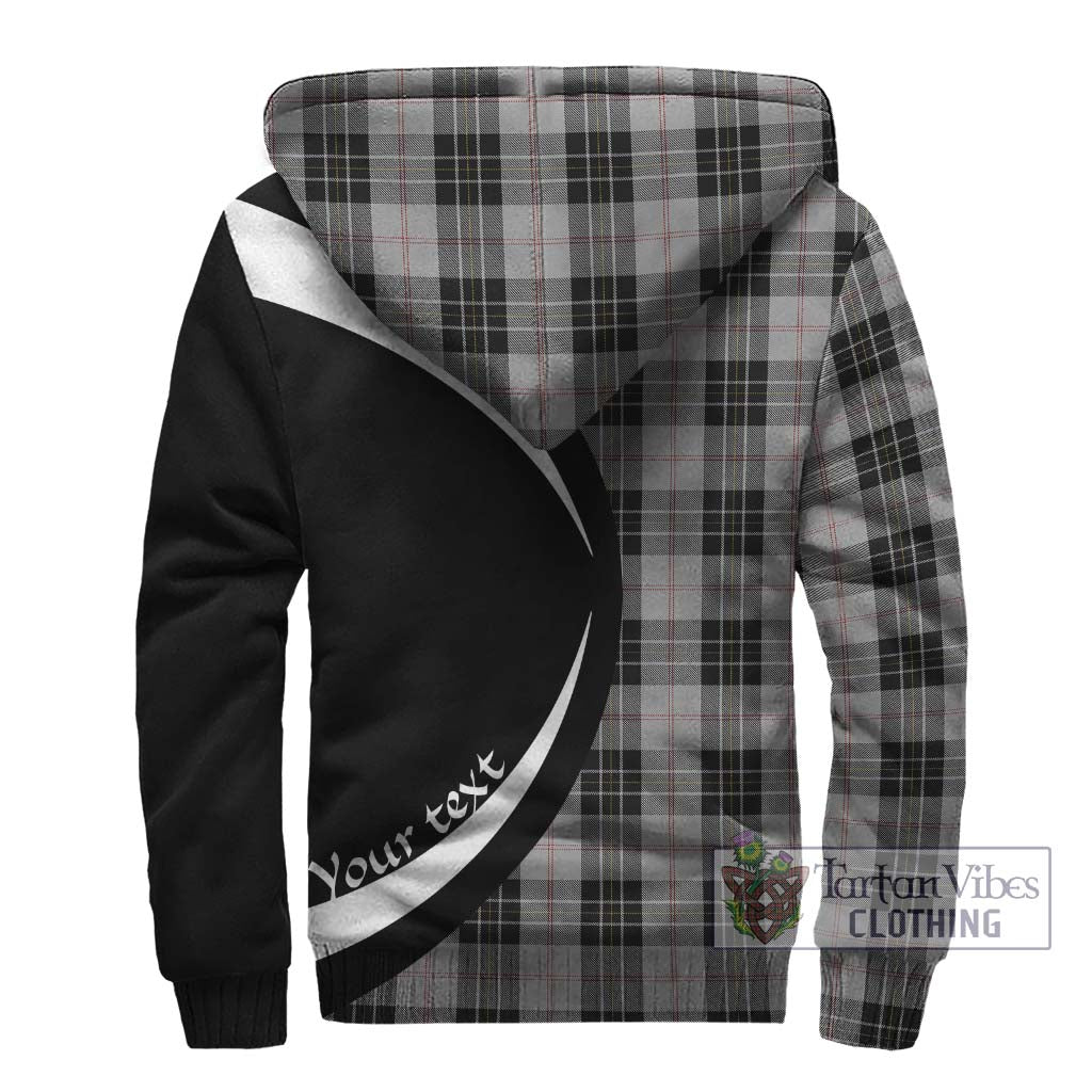 MacPherson Dress Tartan Sherpa Hoodie with Family Crest Circle Style - Tartan Vibes Clothing