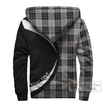 MacPherson Dress Tartan Sherpa Hoodie with Family Crest Circle Style