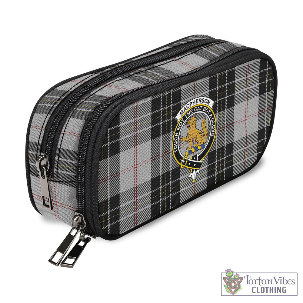 Tartan Vibes Clothing MacPherson Dress Tartan Pen and Pencil Case with Family Crest