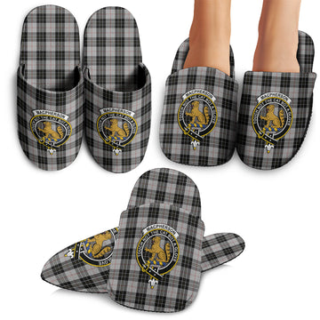 MacPherson Dress Tartan Home Slippers with Family Crest