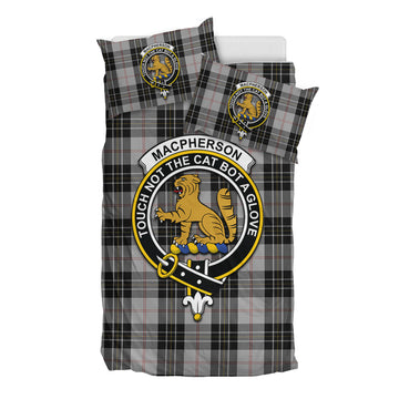 MacPherson Dress Tartan Bedding Set with Family Crest