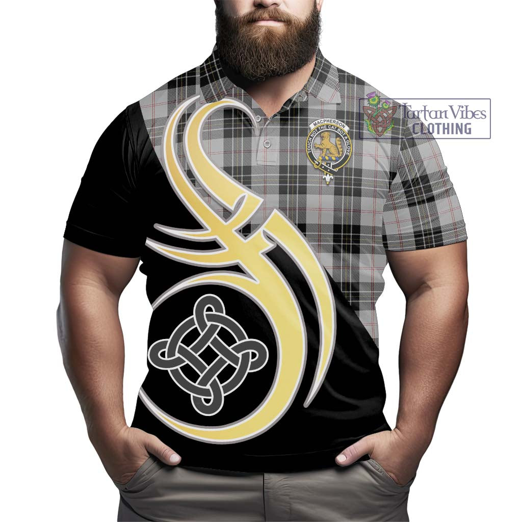 MacPherson Dress Tartan Polo Shirt with Family Crest and Celtic Symbol Style - Tartan Vibes Clothing