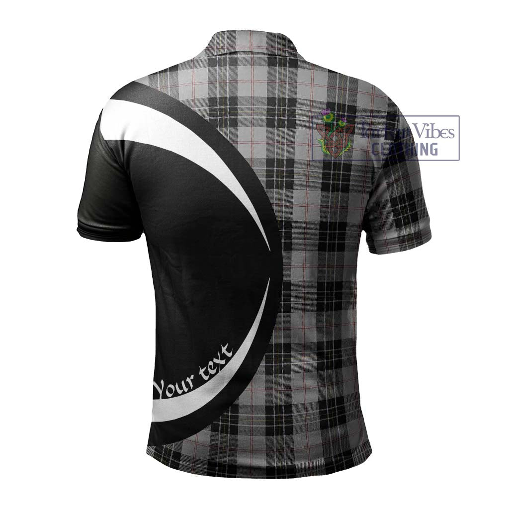 MacPherson Dress Tartan Men's Polo Shirt with Family Crest Circle Style - Tartan Vibes Clothing