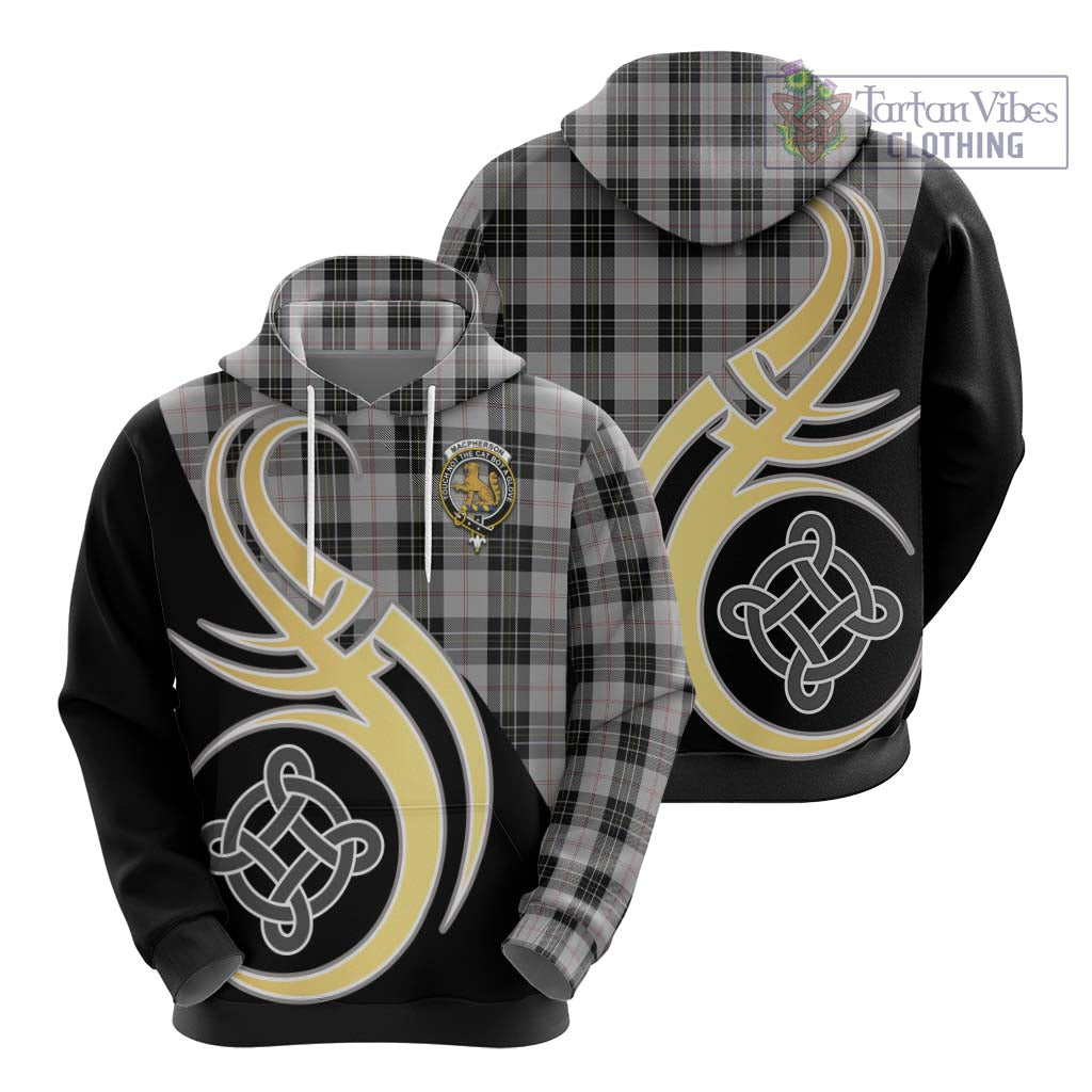 MacPherson Dress Tartan Hoodie with Family Crest and Celtic Symbol Style - Tartan Vibes Clothing