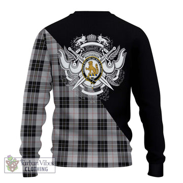 MacPherson Dress Tartan Ugly Sweater with Family Crest and Military Logo Style