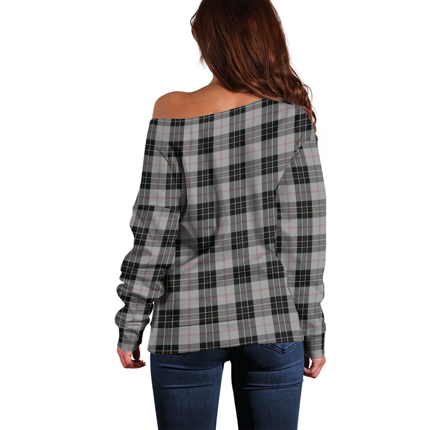 MacPherson Dress Tartan Off Shoulder Women Sweater - Tartanvibesclothing