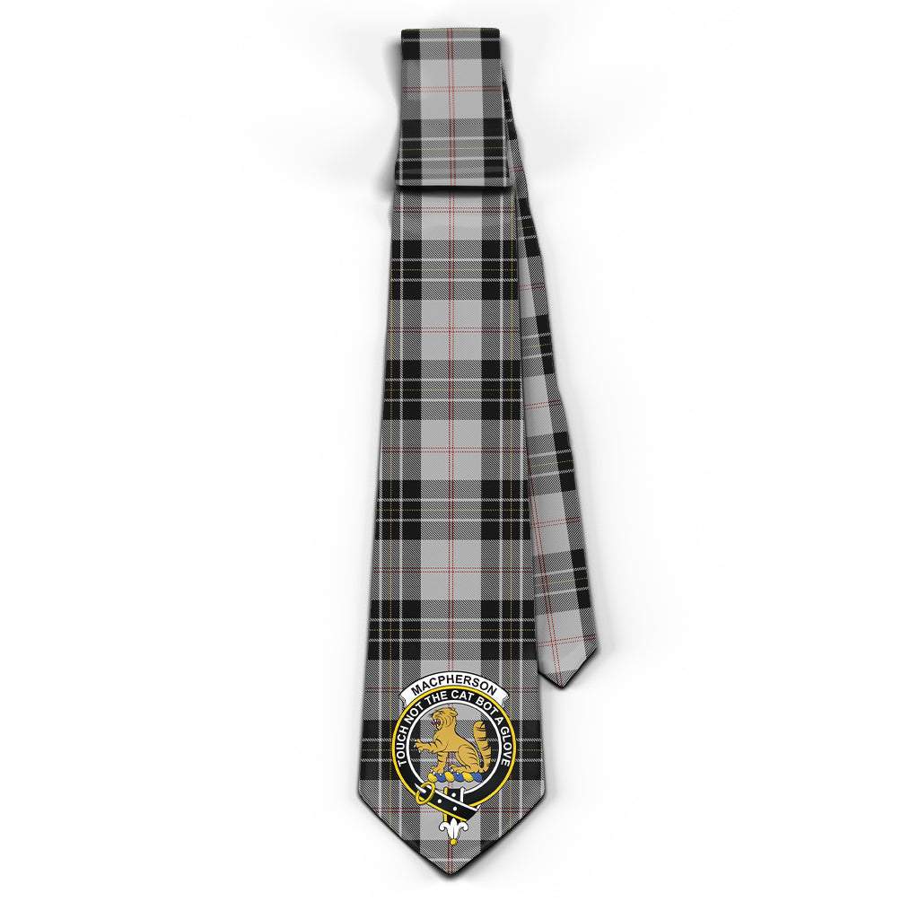 MacPherson Dress Tartan Classic Necktie with Family Crest - Tartan Vibes Clothing