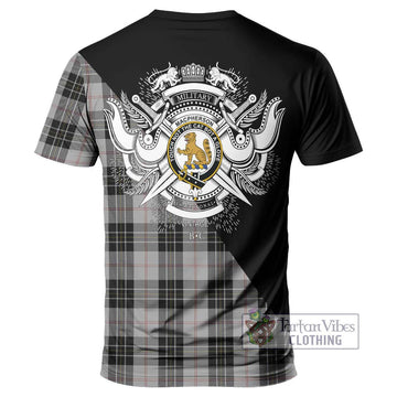 MacPherson Dress Tartan T-Shirt with Family Crest and Military Logo Style