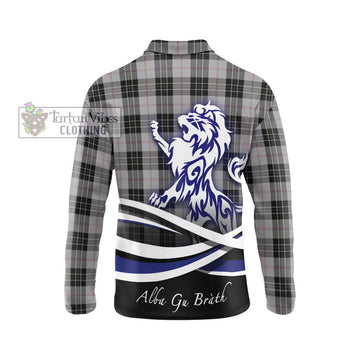 MacPherson Dress Tartan Long Sleeve Polo Shirt with Alba Gu Brath Regal Lion Emblem