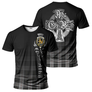 MacPherson Dress Tartan T-Shirt Featuring Alba Gu Brath Family Crest Celtic Inspired