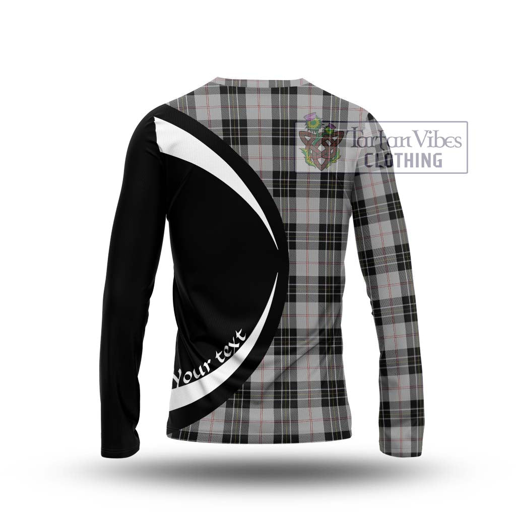 MacPherson Dress Tartan Long Sleeve T-Shirt with Family Crest Circle Style - Tartan Vibes Clothing