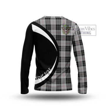 MacPherson Dress Tartan Long Sleeve T-Shirt with Family Crest Circle Style