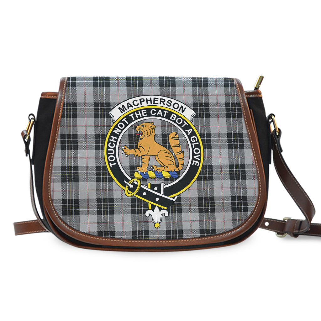 MacPherson Dress Tartan Saddle Bag with Family Crest - Tartan Vibes Clothing